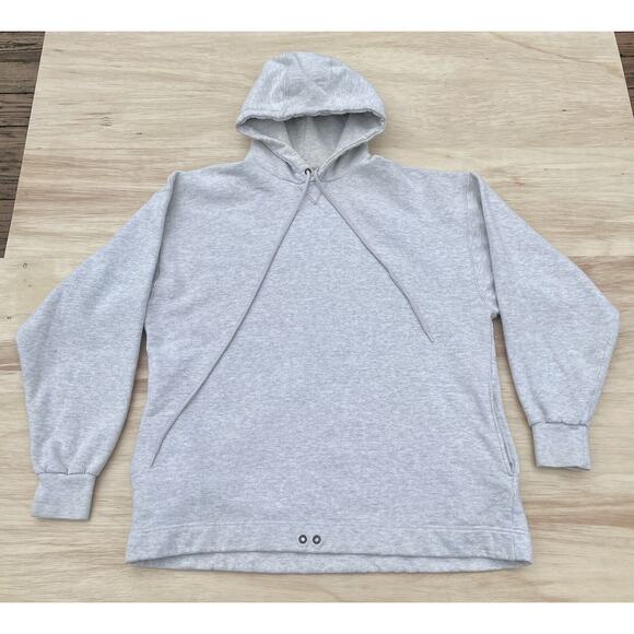 Vintage 90s Russell High‎ Cotton Hoodie Sweatshirt Gray Size L Made in USA